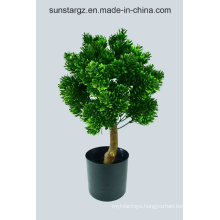 PE Podocarpus Bonsai Artificial Plant with Pot for Home Decoration (51033)